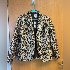 NWT Nine West animal print blazer!